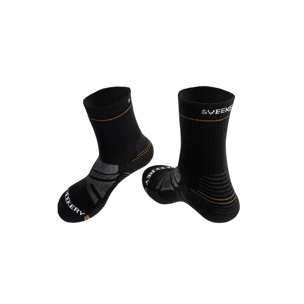 Sveekery Everyday Men's and Women's High Performance Classic Hiking Elastic Socks (US, Alpha (Alpha), M, regular, black)