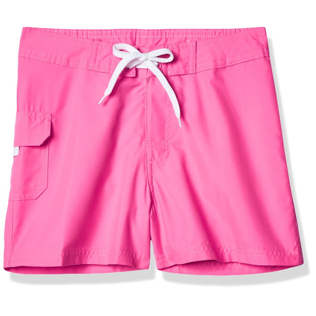Kanu Surf Big Girls Sassy UPF 50+ Quick Dry Beach Coverup Boardshort, Sassy Neon Pink Solid, X-Large (16)