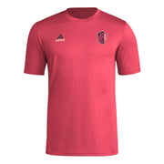 SZ XS, Adidas Men's St. Louis City SC Local Stoic Short Sleeve Pre-game T-shirt | Power Pink