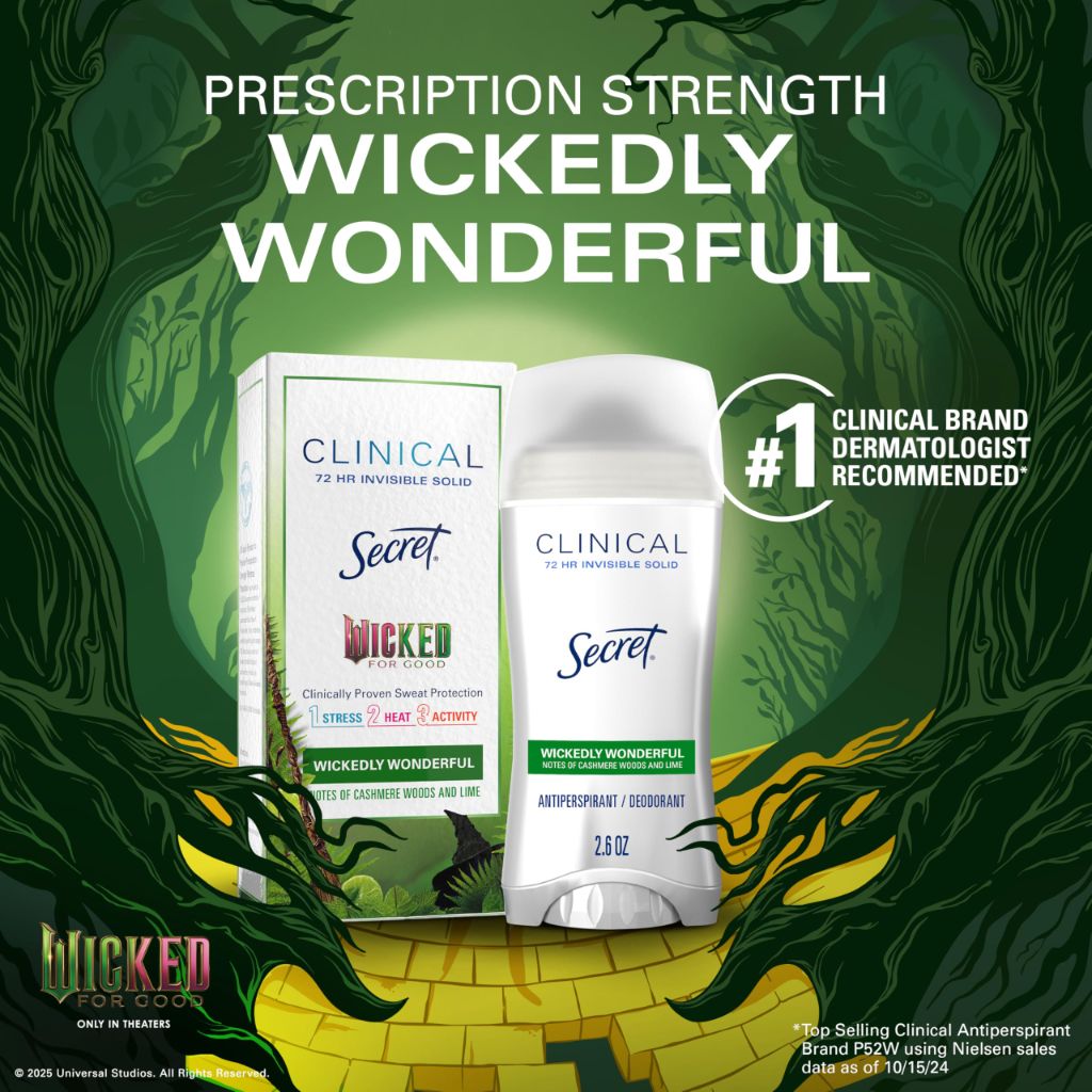 Secret Clinical Strength Antiperspirant Deodorant for Women, Wickedly Wonderful, Cashmere Woods & Lime Scent, 2.6 oz