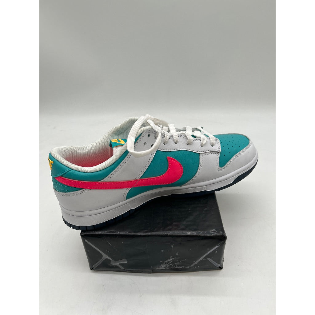 Nike Men's Dunk Low Retro Sneakers, Dusty Cactus/Thunder Blue-White, Size 11.5