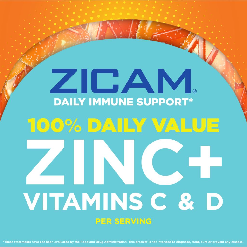 Zicam Daily Immune Support, Gummy Supplement, Citrus Strawberry Flavor, 70 Count