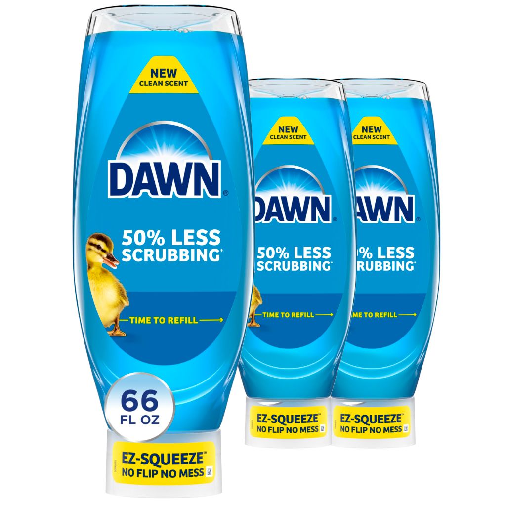 Dawn Ultra EZ-Squeeze Dish Soap, Dishwashing Liquid, Original, 3x22oz