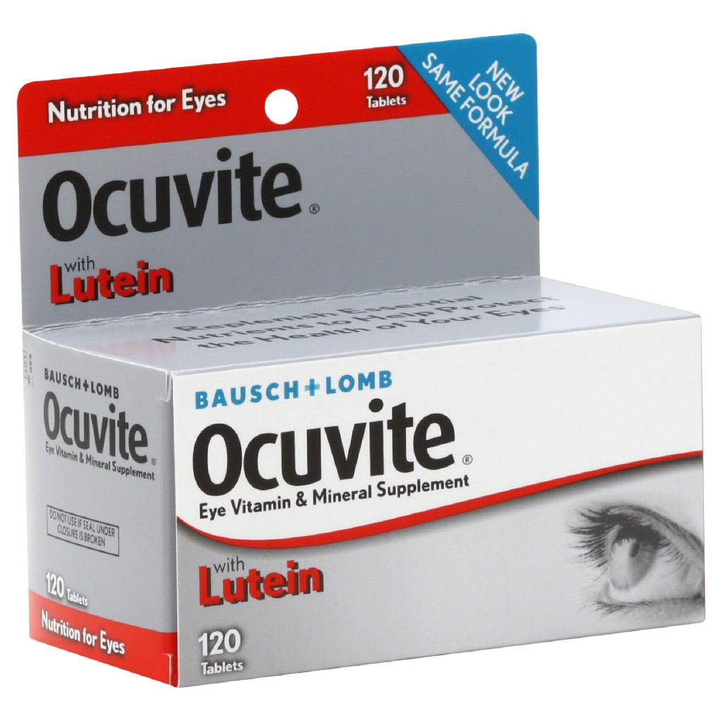 Ocuvite Eye Vitamins & Mineral Supplement  With Lutein & Antioxidants for Eye Health  120 Tablets