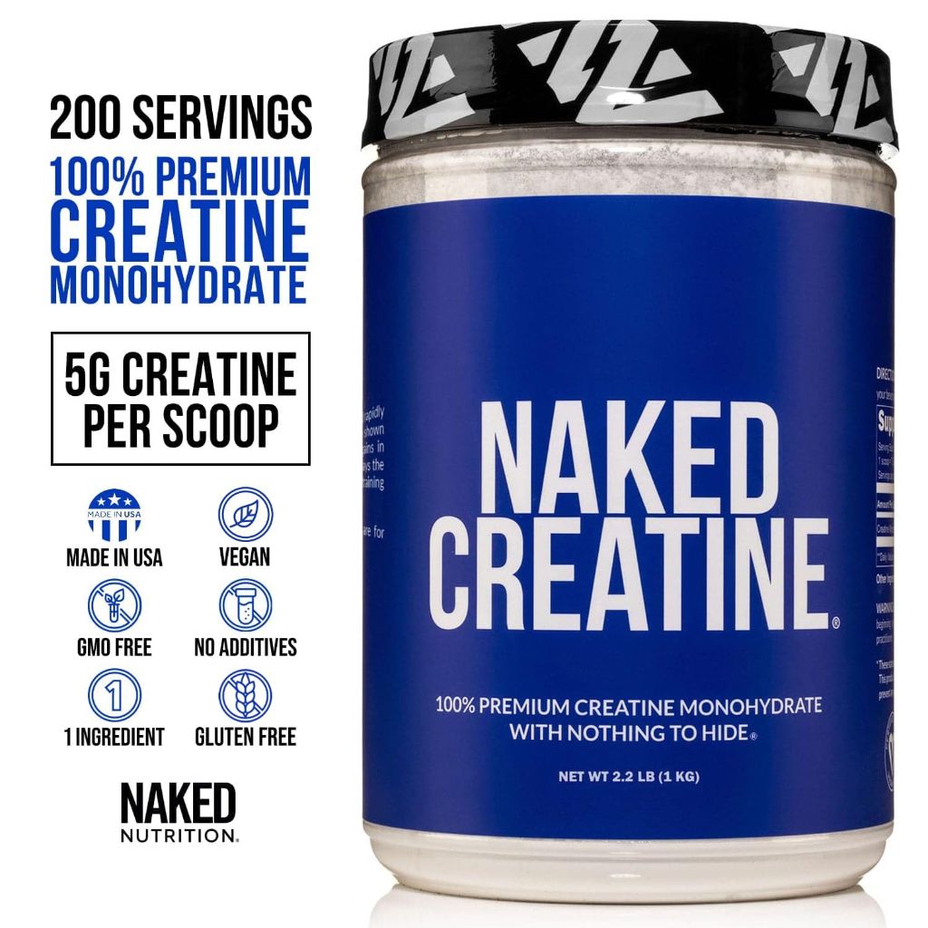 NAKED Pure Micronized Creatine Monohydrate NSF Certified, Vegan, Non-GMO, Gluten & Soy Free