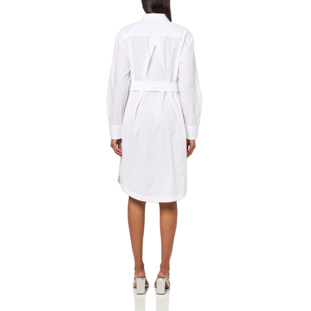 BOSS, Delegant Poplin Midi Shirt Dress, Brisk White, 10