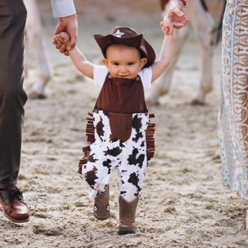 Rollda Baby Cowboy Boots Toddler Cowgirl Boots Infant Western Boots Round Toe Size 6