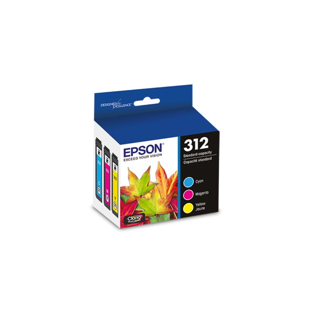 Epson Claria Photo HD T312 Original Ink Cartridge, 3 Pack (Cyan/Magenta/Yellow)