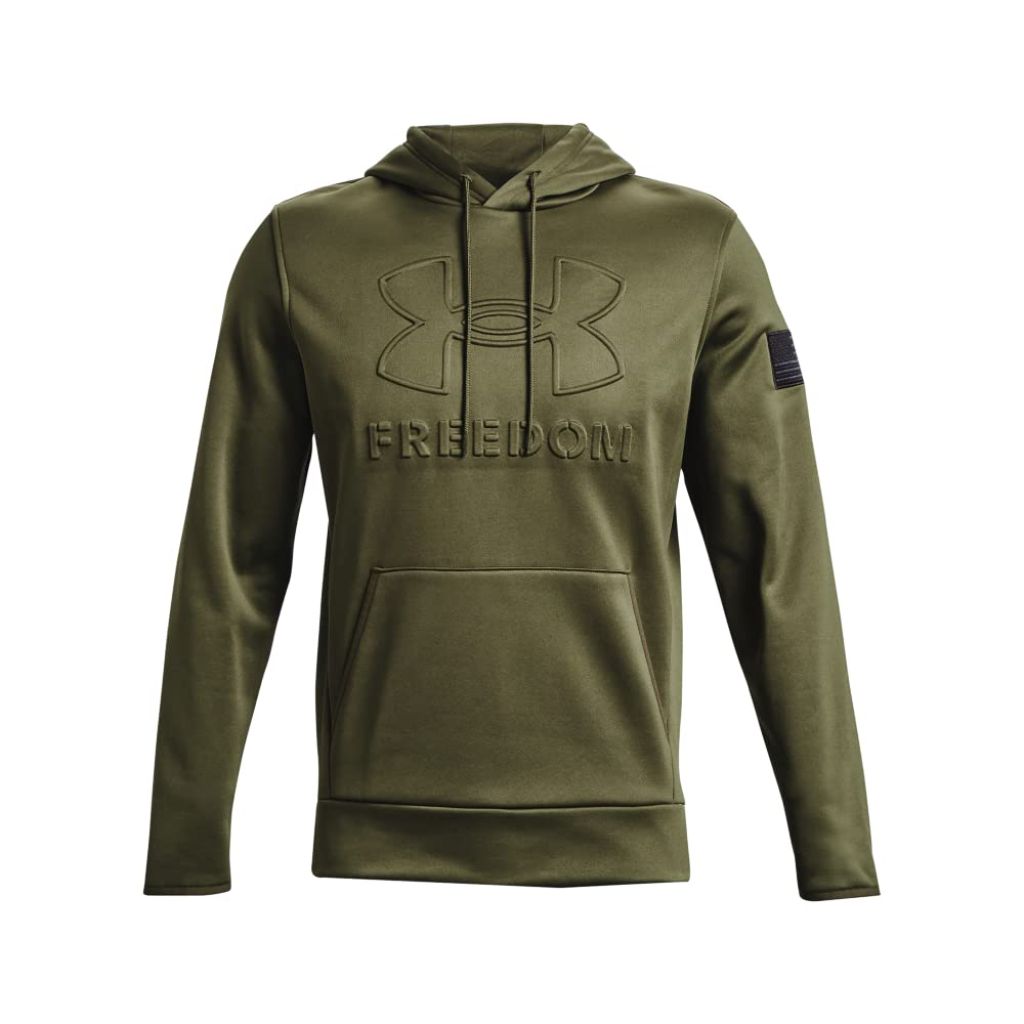Under Armour mens Freedom Emboss Hoodie, (390) Marine OD Green / / Marine OD Green, Large