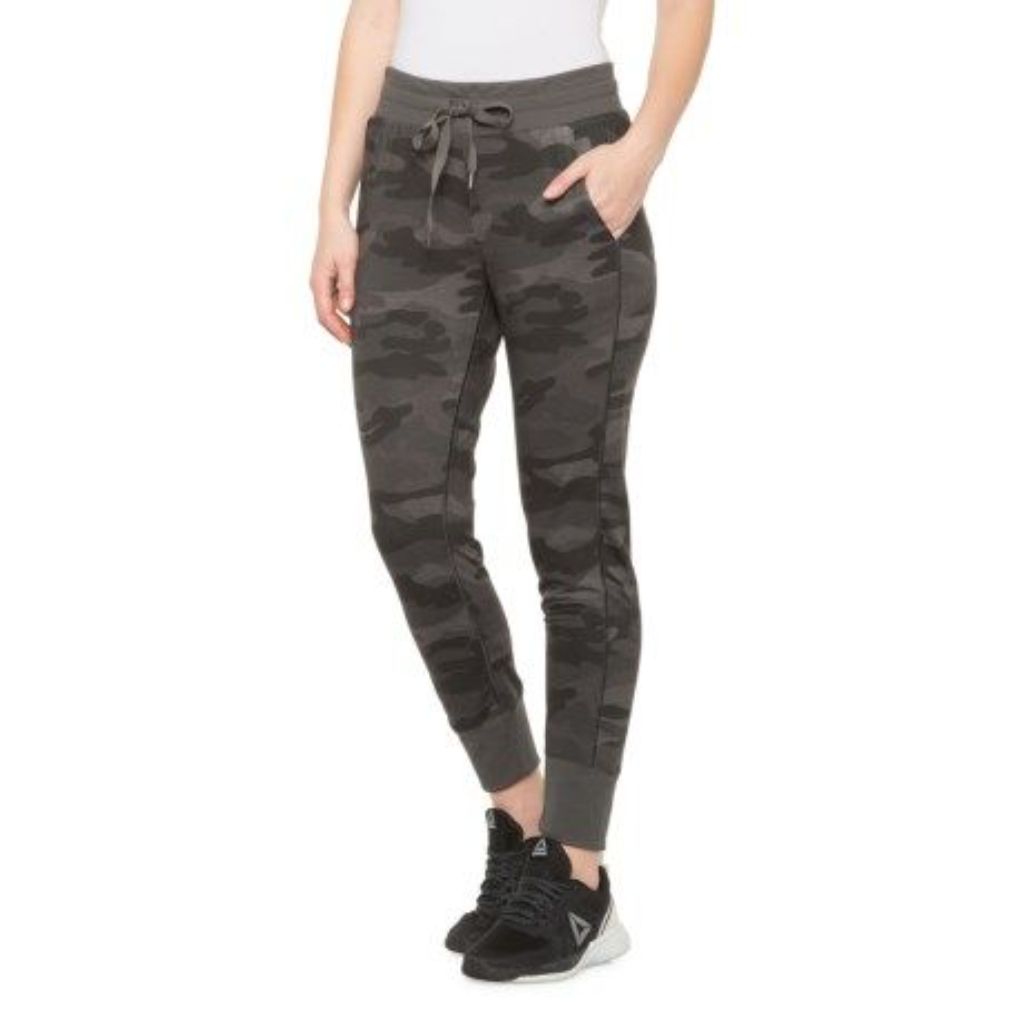 Camo Soft Touch Joggers (for Women) - BLACK CAMO (L )