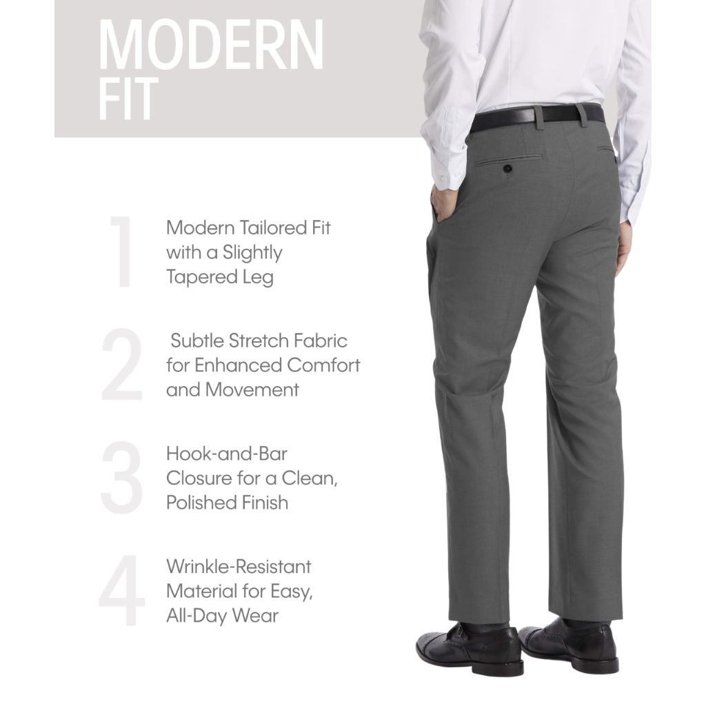 Calvin Klein Men's Modern Fit Dress Pants | Suit Pants for Men | Medium Grey 30W/30L
