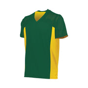 Augusta Sportswear Youth Reversible Flag Football Jersey - Ultimate Performance and Versatility for Young Athletes, Premium Football Jersey with Set-in Sleeves, Dark Green/Gold XL