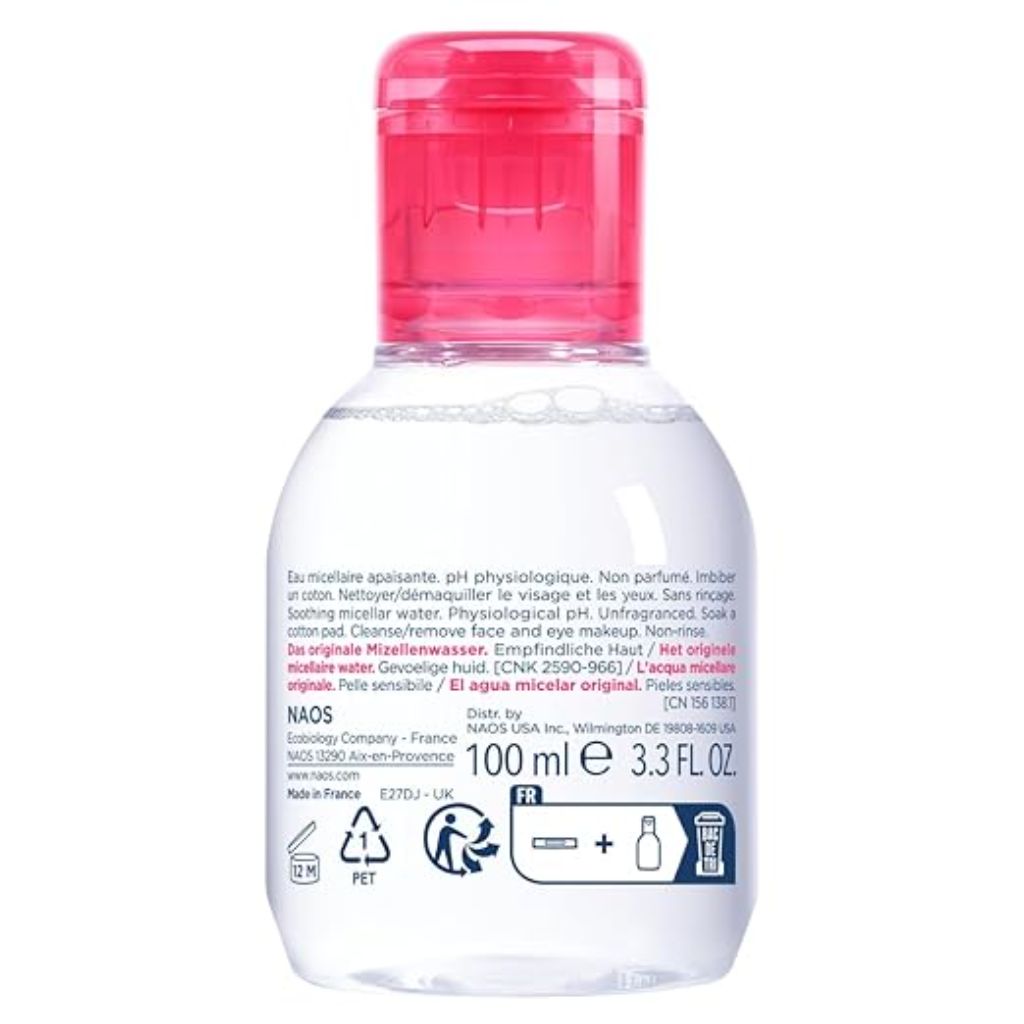 Bioderma Sensibio H2O Soothing Micellar Water Cleanser for Sensitive Skin - 3.3 fl. oz.