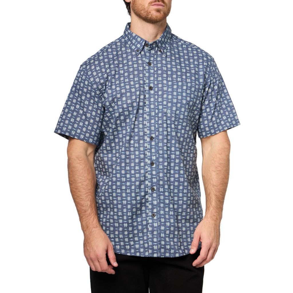 Eddie Bauer Men's Tall Short Sleeve Baja Shirt - Print, Size TL