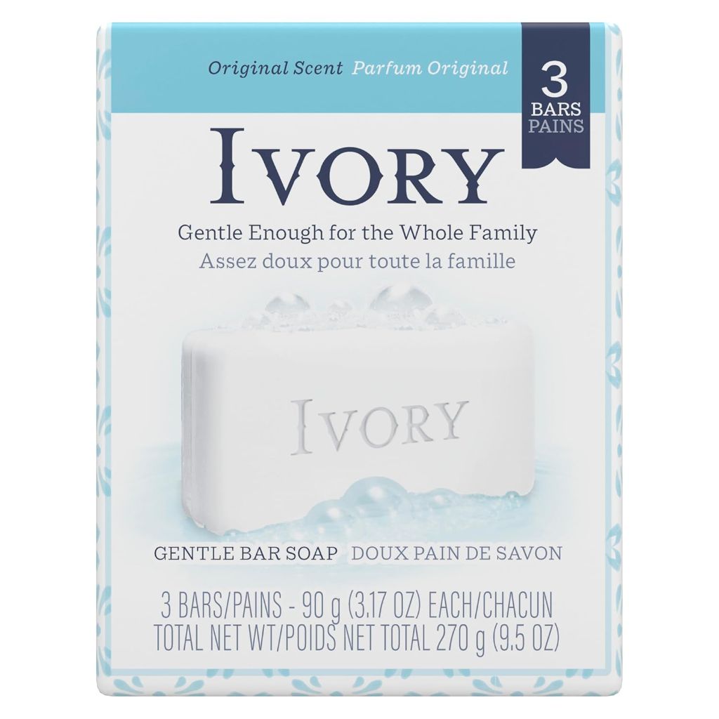 Ivory Simply Ivory Bath Bar for Unisex, 3 Count