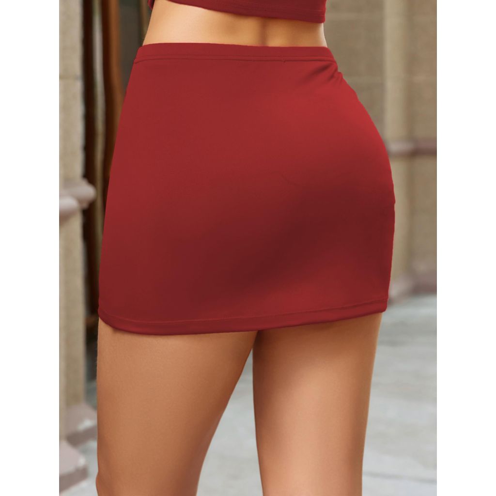 Avidlove Bodycon Skirts for Women, Wine Red XXL