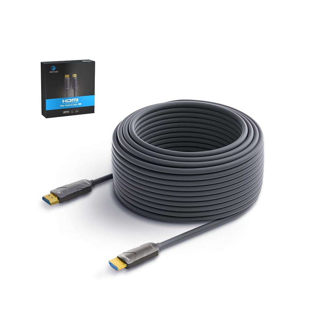 Kimtabo 4K Fiber Optic HDMI Cable, 100ft.
