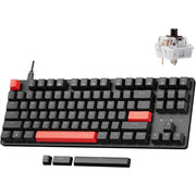 LEMOKEY X1 Wired Mechanical Keyboard, QMK Programmable TKL Layout with Pre-Lubed Tactile Switch
