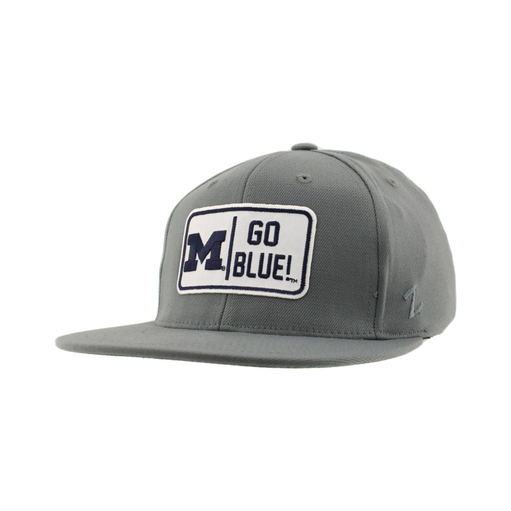 ZHATS Standard NCAA Officially Licensed Fitted Hat - Michigan Wolverines, Gray (Medium)