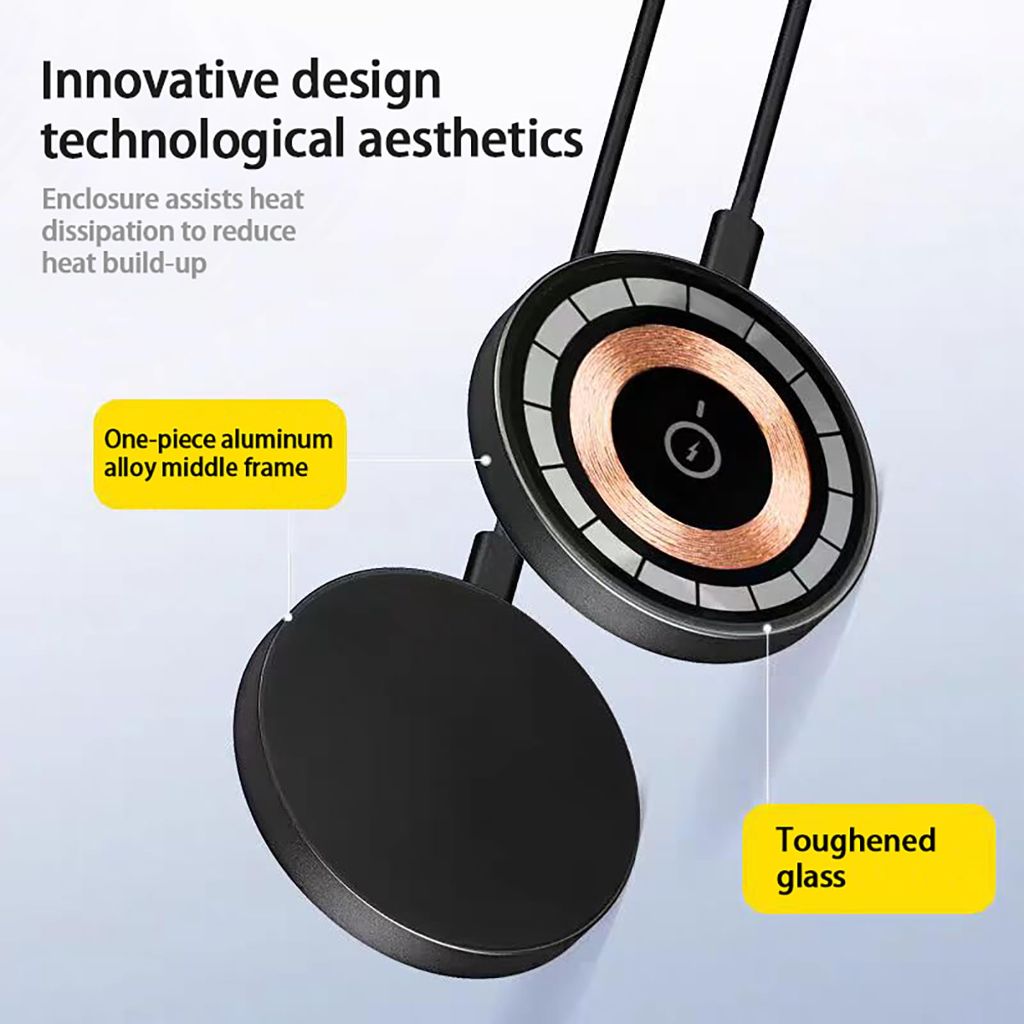 Magnetic Charger for iPhone 2025 Upgraded Wireless Charger Fast Charging Pad Wireless Phone Charger for Ultra Magnetic Magsafe Wireless Charger for iPhone 12 13 14 15 16 17(Black)