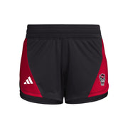 Adidas Women's D4T Woven North Carolina State University Training Shorts, Black/Red North, Large