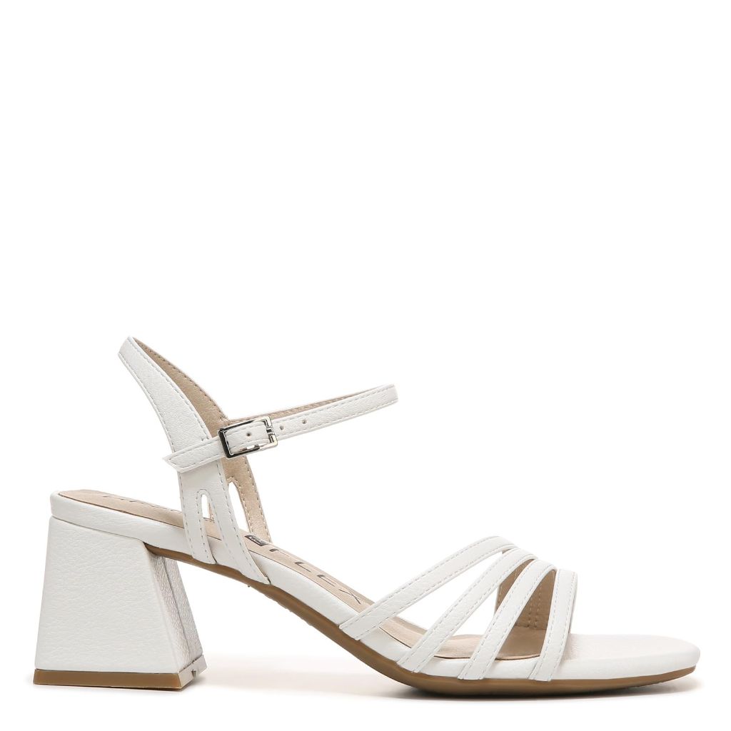 LifeStride Women's Celebrate Block Strappy Heeled Sandal - Bright White, Size 10