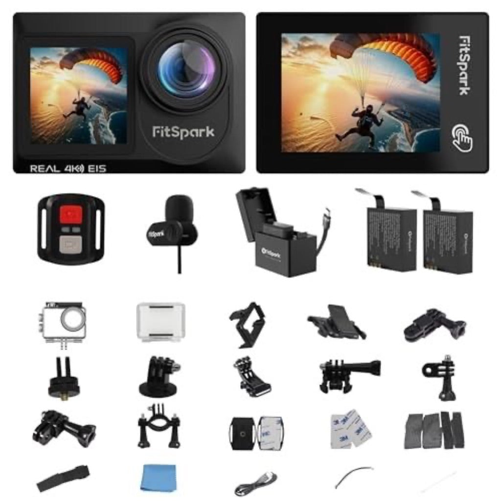 FitSpark Eagle i15 ProMax Real 4K, 30FPS 20MP, Touch Screen Wi-Fi Action Camera