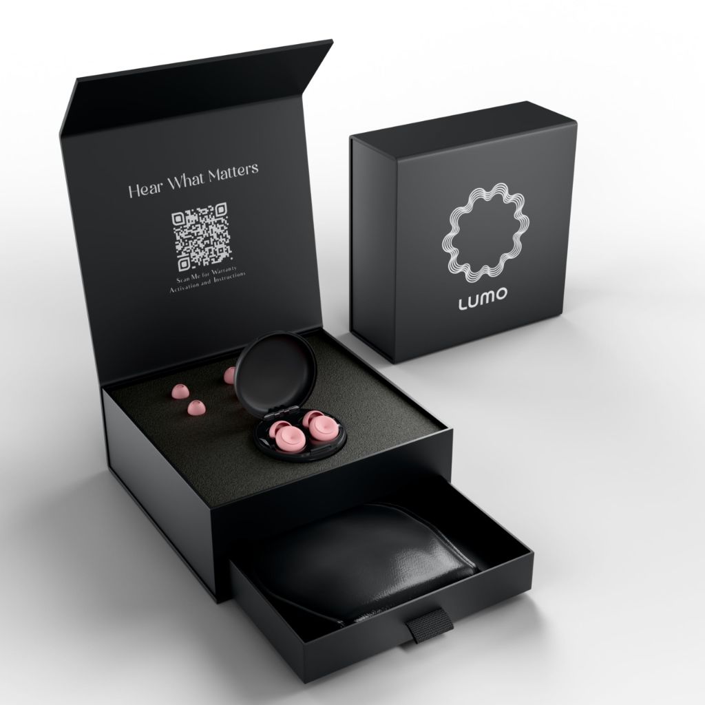 Lumo Ear Plugs for Noise Reduction - 28dB (SNR) Reusable Silicone Ear Plugs for Sleeping with Silk Sleep Mask - Work & Concert Hearing Protection - Customizable & Comfortable Noise Reducing Earplugs