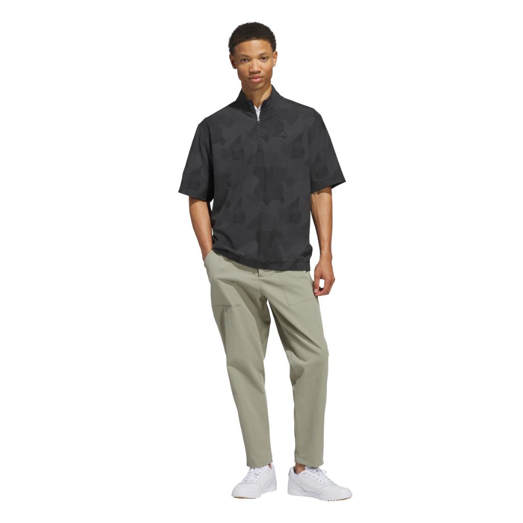 Adidas Men's Go-to DWR Short Sleeve Half-Zip Pullover, Black, Large