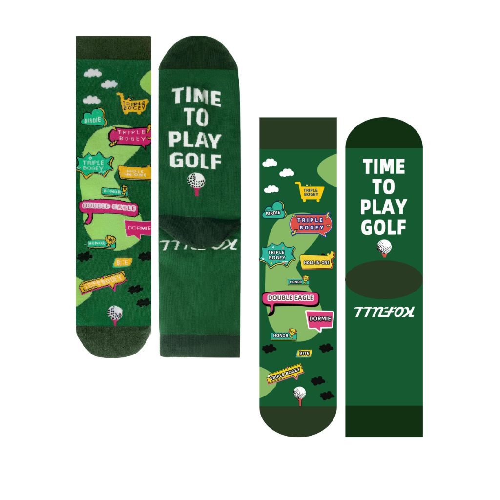 KOFULL Golf Gifts for Men, Fun Golf Socks for Men 2 Pairs, Size 7–9