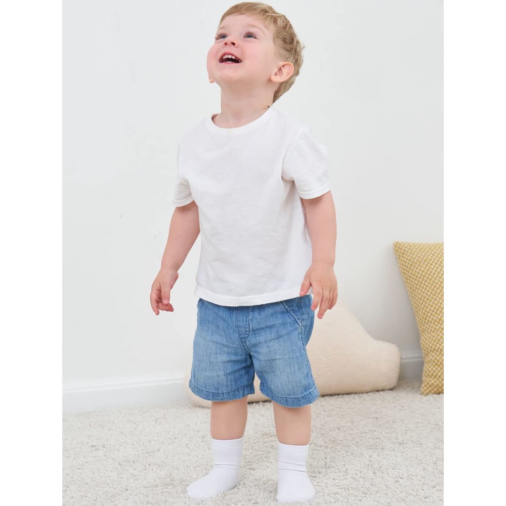 ZAPLES Baby Non Slip Grip Crew Socks Grayscale, 6-12 Months