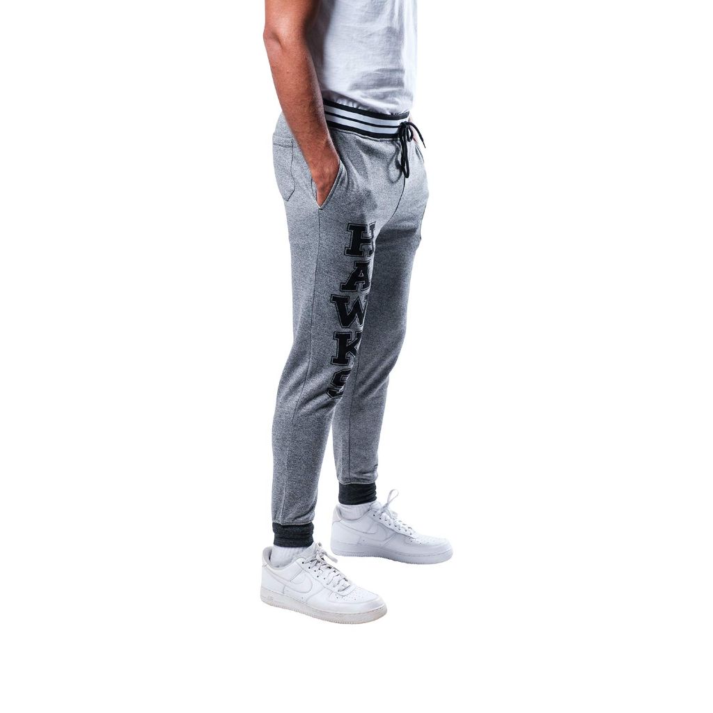 SZ S, Ultra Game NBA Official Men’s Super Soft Game Day Jogger Sweatpants - Unisex, Atlanta Hawks, Black Marl
