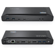 WAVLINK DisplayLink Universal Laptop Docking Station - Dual Monitors 5K/4K@60Hz, 100W Charging - Thunderbolt 4/3, USB-C/A - M1 M2 Mac, Windows, Chrome, Ubuntu - 2HDMI, 2DP, 6 USB Ports, 130W Power, LAN, Audio