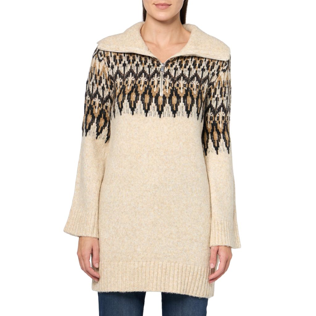 Steve Madden Apparel Women's Steve Madden Apprel Essa Sweater Dress, Black Multi XL