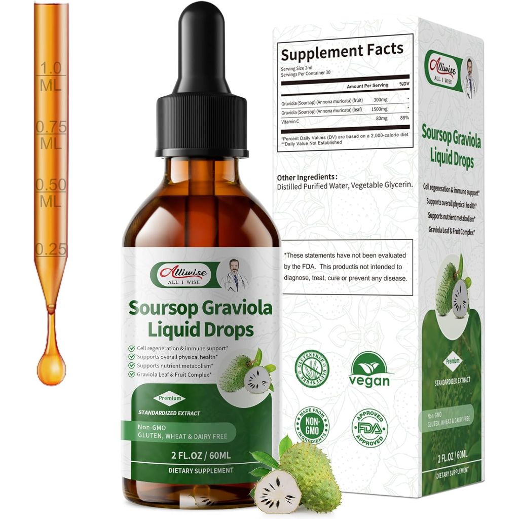 Soursop High Absorption Graviola Liquid Drops- 2 fl. oz.