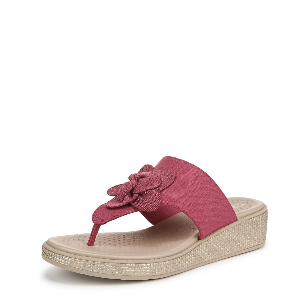 BZees Womens Bloom Flip-Flop Dusty Rose Denim 8.5 M