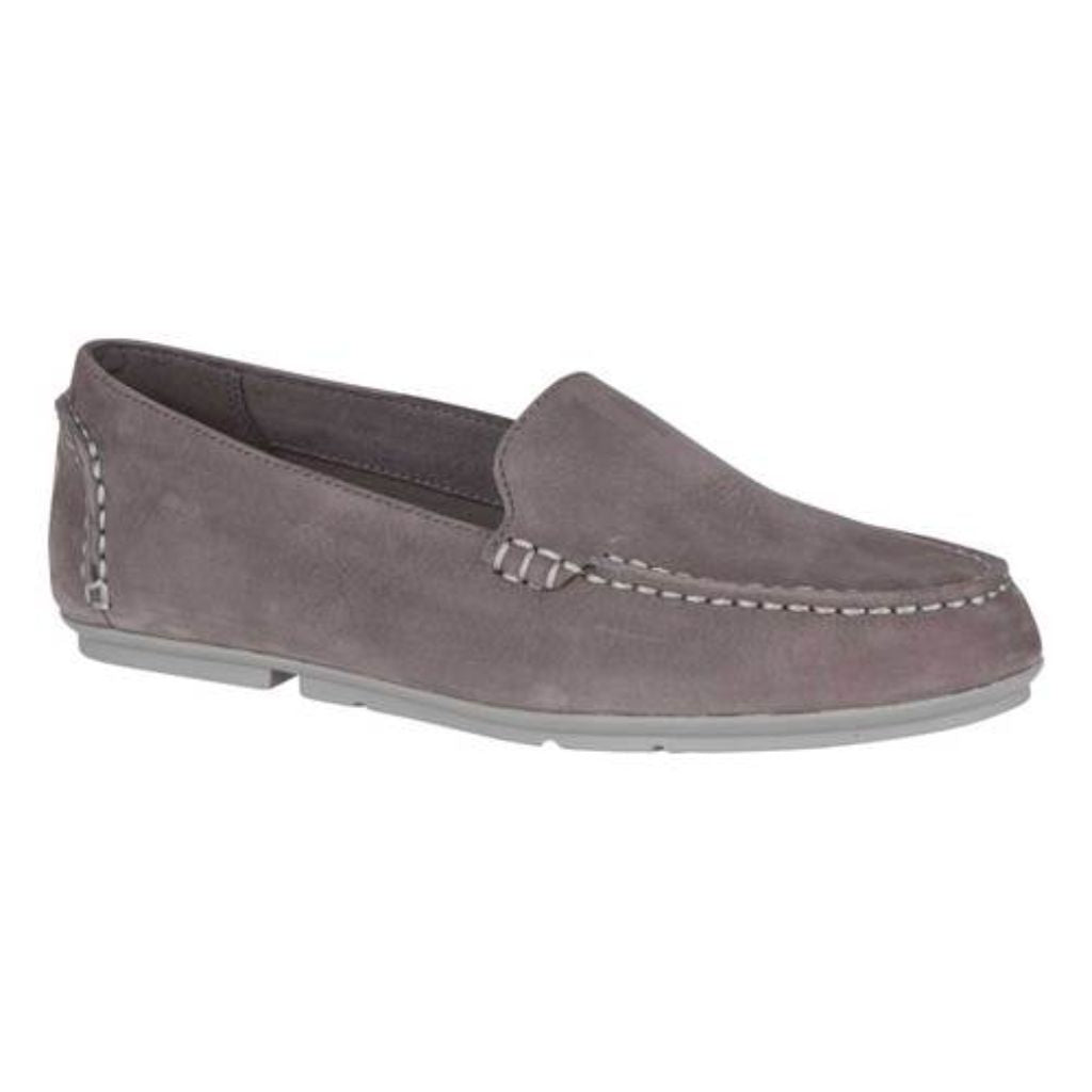 Sperry Women's Bay View Nubuck Driver Loafer - Gray Suede, Size 5