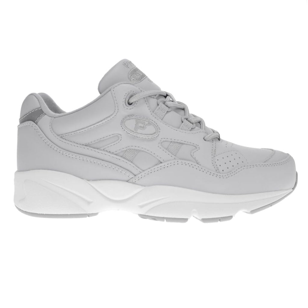 Propét Women's Stability Walker Athletic Comfort Sneaker White/Grey 8 N US