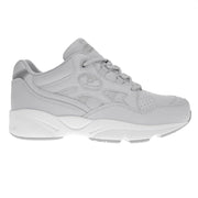 Propét Women's Stability Walker Athletic Comfort Sneaker White/Grey 8 N US