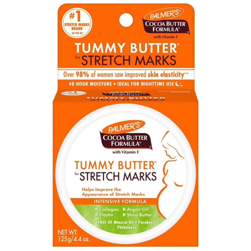 Palmer s Cocoa Butter Formula Tummy Butter for Stretch Marks before  during  and after Pregnancy  4.4 oz.