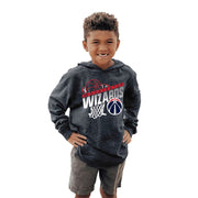 Washington Wizards NBA Officially Licensed Youth Tri-Blend Hooded Long Sleeve T-Shirt Hoop Team Color, Large