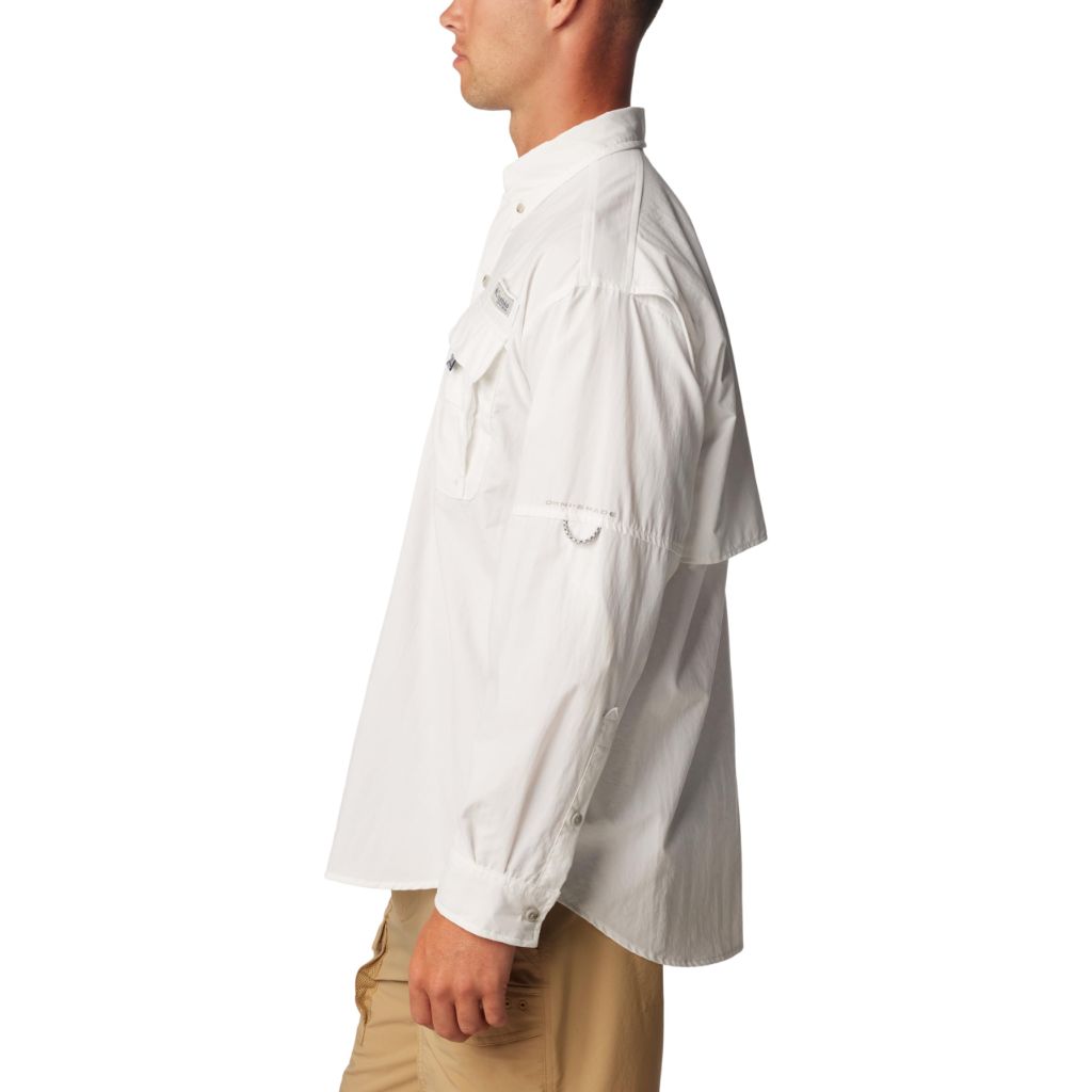 Columbia Men's Bahama II Long Sleeve Shirt, White, Large