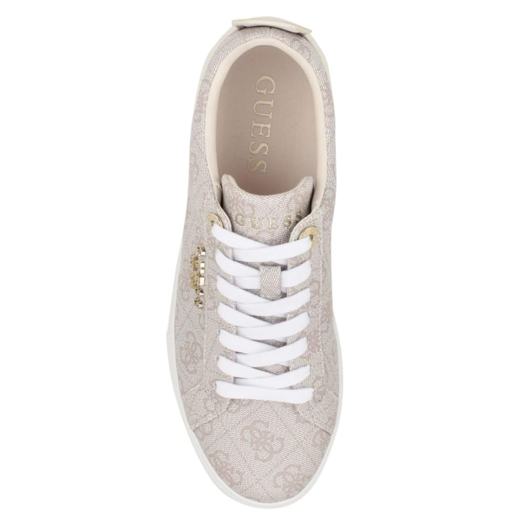 Guess Women's GENZA Sneaker, Dove 150, 7.5