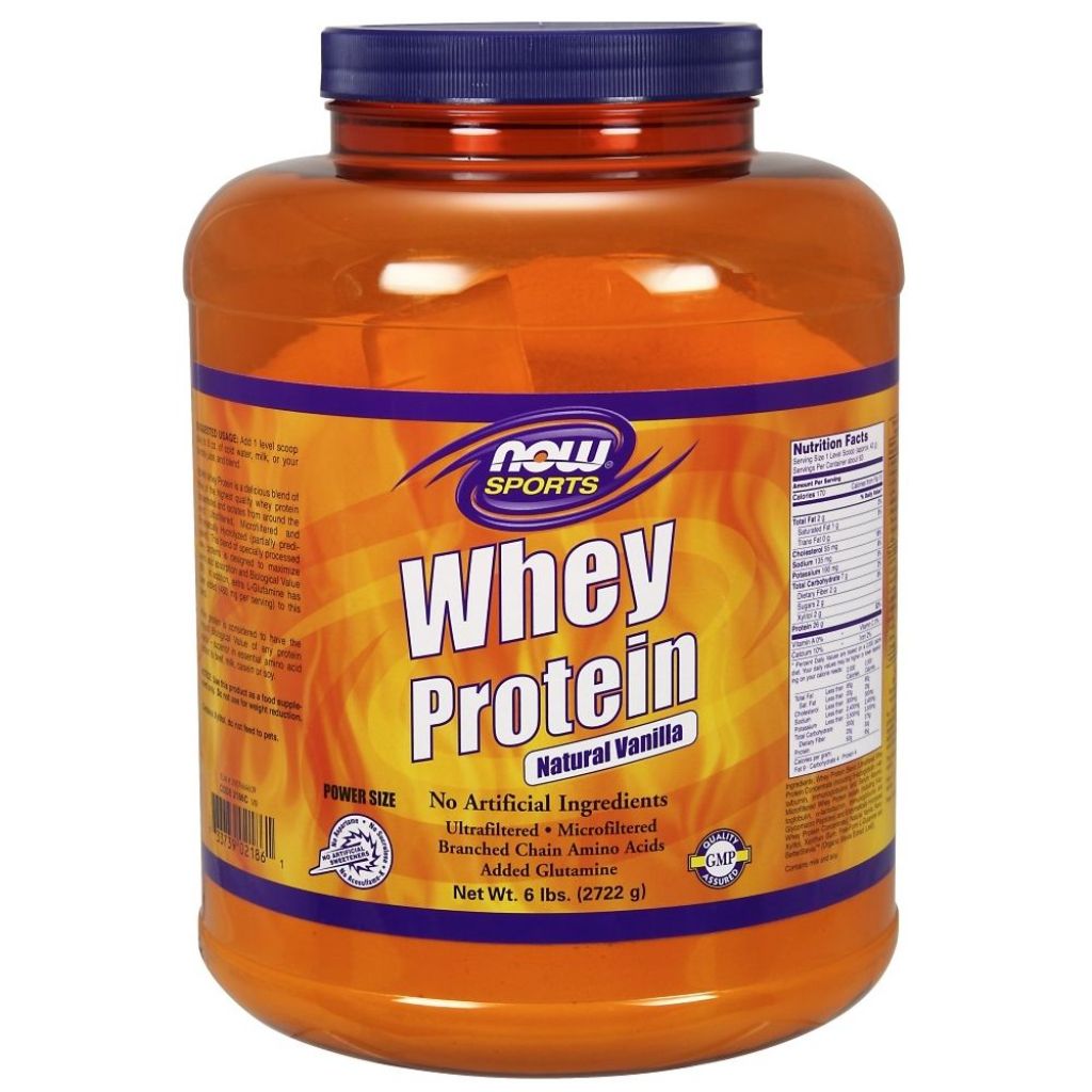 NOW Sports Whey Protein Powder, Creamy Vanilla, 6lb