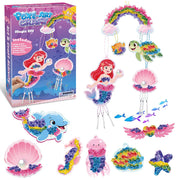 AevumTech Poke-in Crafts, Mermaid Wind Chime & Ocean Theme DIY Craft Kit, Arts and Crafts for Kids, Poke in Art Crafts Kits for Halloween, Birthday, Christmas Gifts for Girls 4-12 Years Old