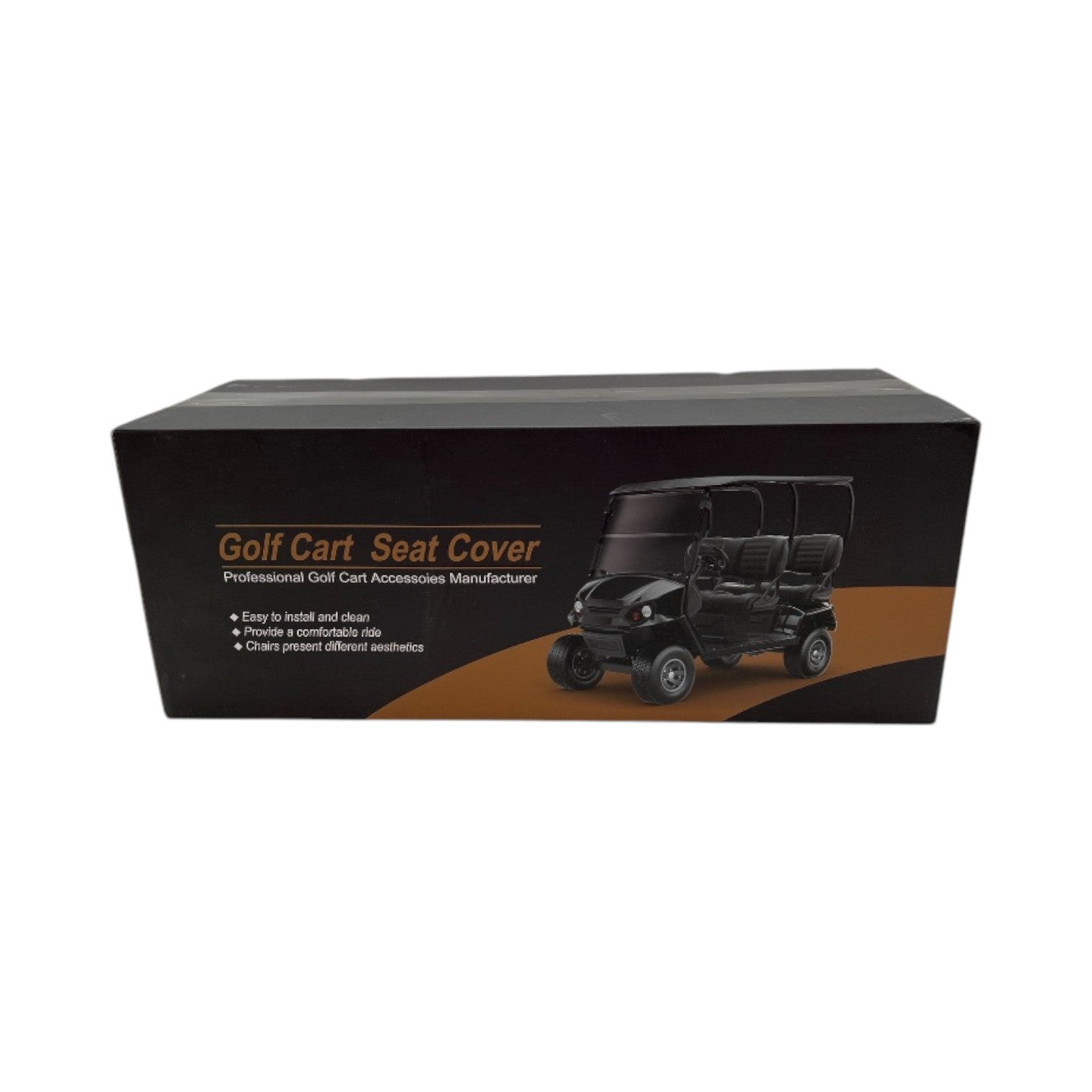 GOANYERE Golf Cart Seat Covers Kit for Club Car Precedent, OEM Ordinary Seat Cushion, Golf Cart Portable Vinyl Seat Cover (Black Golf Cart Precedent Seat Cover)
