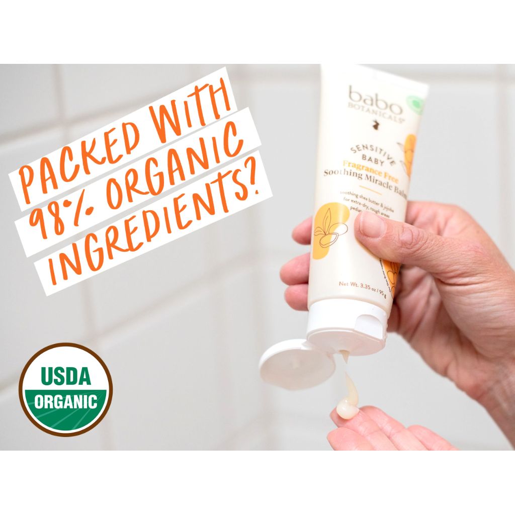 Babo Botanicals Sensitive Baby Fragrance-Free Soothing Miracle Balm | 3.35oz / 95g