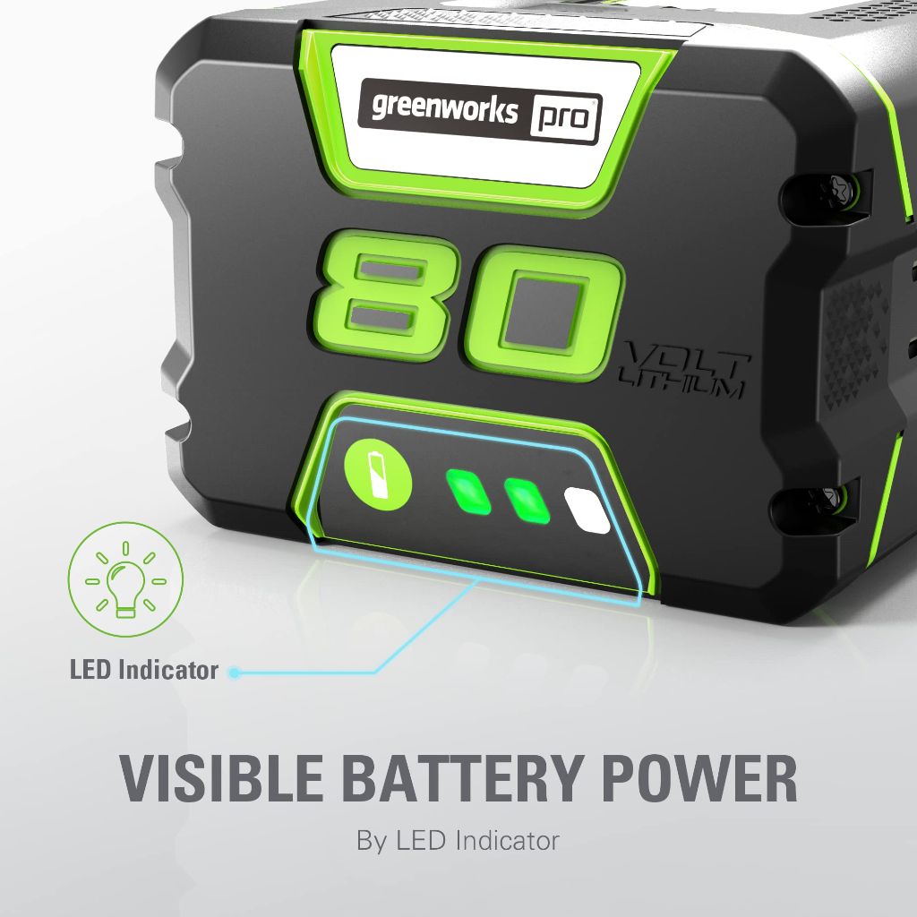 Greenworks PRO 80V 4.0Ah Lithium-Ion Battery ((Genuine Greenworks Battery / 75+ Compatible Tools)