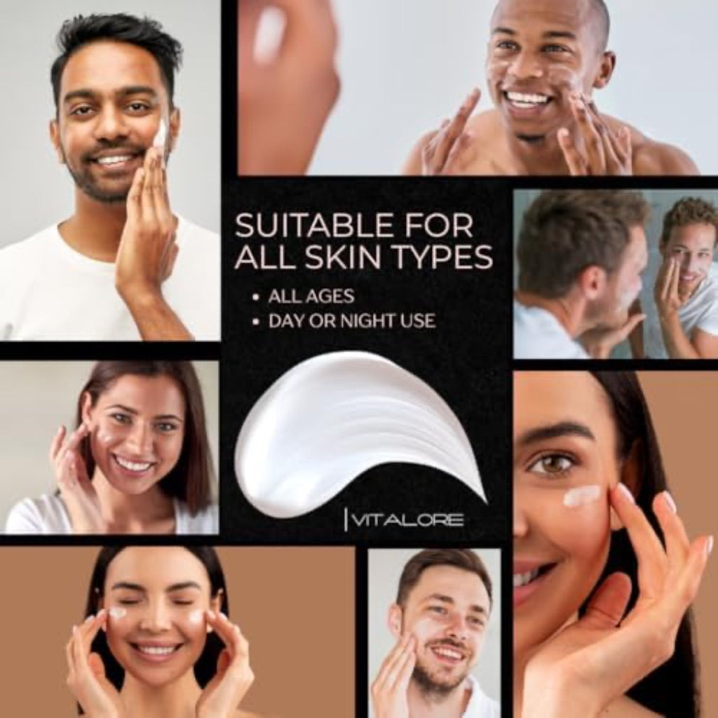 Collagen, Retinol Moisturizer & Wrinkle Cream with Hyaluronic Acid. Instant Face Lift Cream. Anti-Aging skincare for Neck & Décolleté. For Women and Men- Made in the USA for day & night use.