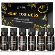 Alexes Scented Oil Gift Set - Apple Cinnamon, Turkish Coffee, Patchouli Paradise, Soft Leather, Cinnamon, Green Tea Tonic (0.34fl. oz.)